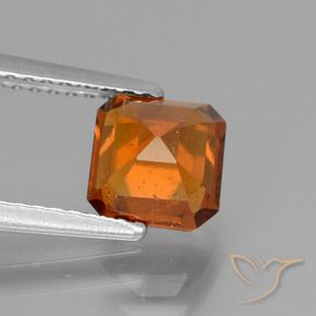 Granato hessonite Arancione Ambra naturale da 1.53 ct, Ottagonale / Taglio smeraldo, VS