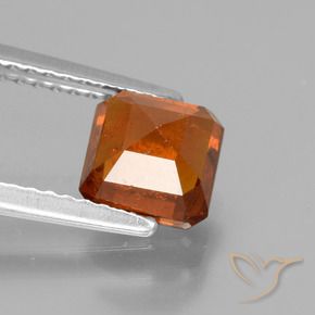 Granato hessonite Arancia Fuoco naturale da 1.70 ct, Ottagonale / Taglio smeraldo, VS-SI