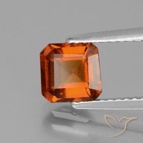 Granato hessonite Arancione scuro naturale da 1.42 ct, Ottagonale / Taglio smeraldo, VS-SI