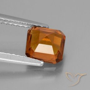 Granato hessonite Arancione scuro naturale da 1.42 ct, Ottagonale / Taglio smeraldo, VS-SI