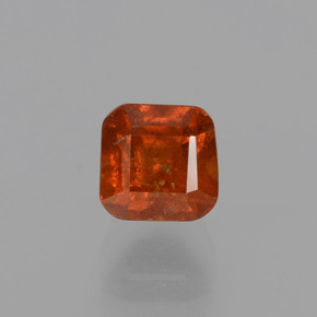 Granato essonite naturale arancione da 1,22 ct, taglio smeraldo, VS-SI