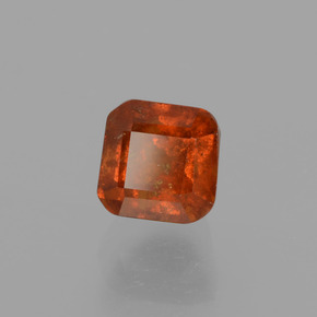 Granato essonite naturale arancione da 1,22 ct, taglio smeraldo, VS-SI