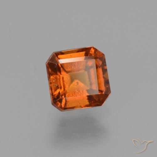 Granato hessonite Arancione rossastra naturale da 0.92 ct, Ottagonale / Taglio smeraldo, VS