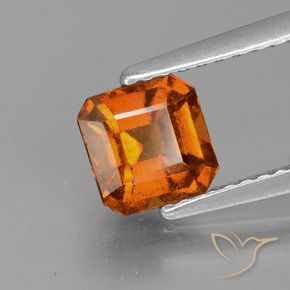 Granato hessonite Arancione Ambra naturale da 1.29 ct, Ottagonale / Taglio smeraldo, VS