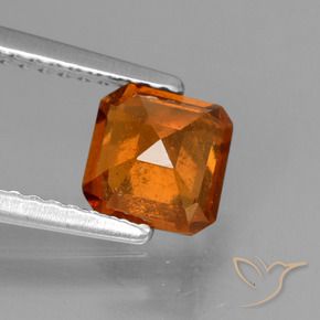 Granato hessonite Arancione Ambra naturale da 1.29 ct, Ottagonale / Taglio smeraldo, VS