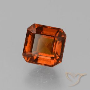 Granato hessonite Arancione scuro naturale da 1.55 ct, Ottagonale / Taglio smeraldo, VS
