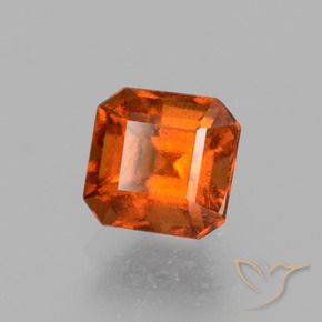 Granato hessonite Arancione Ambra naturale da 1.52 ct, Ottagonale / Taglio smeraldo, VS