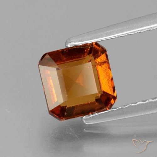 Granato hessonite Arancione scuro naturale da 1.47 ct, Ottagonale / Taglio smeraldo, VS