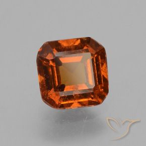 Granato hessonite Arancione scuro naturale da 1.44 ct, Ottagonale / Taglio smeraldo, VS