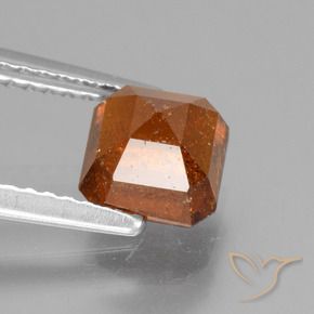 Granato hessonite Arancione scuro naturale da 1.61 ct, Ottagonale / Taglio smeraldo, VS-SI