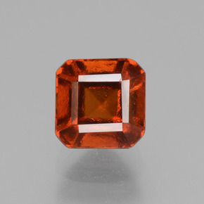 Granato essonite naturale arancione da 1,70 ct, taglio smeraldo, VS