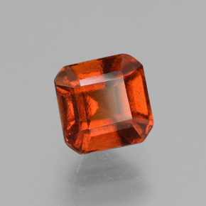 Granato essonite naturale arancione da 1,70 ct, taglio smeraldo, VS