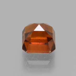 Granato essonite naturale arancione da 1,70 ct, taglio smeraldo, VS