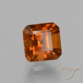 Granato hessonite Arancione scuro naturale da 1.57 ct, Ottagonale / Taglio smeraldo, VS