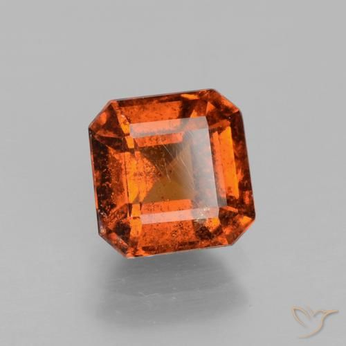 Granato hessonite Arancione scuro naturale da 2.15 ct, Ottagonale / Taglio smeraldo, VS-SI