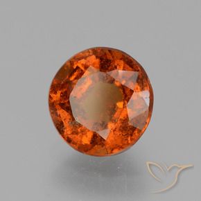 Granato hessonite Arancione scuro naturale da 1.90 ct, Rotondo, VS-SI
