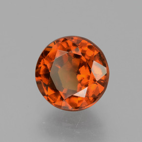 Granato essonite naturale arancione da 2,05 ct, taglio rotondo, VS
