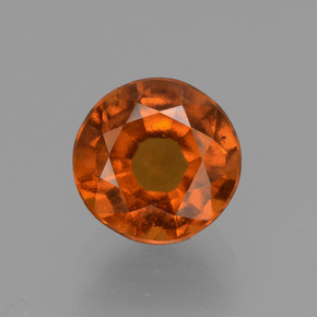 Granato essonite naturale arancione da 2,53 ct, taglio rotondo, VS