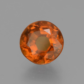 Granato essonite naturale arancione da 2,53 ct, taglio rotondo, VS