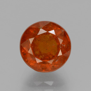 Granato essonite naturale arancione da 3,93 ct, taglio rotondo, SI