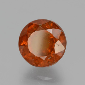 Granato essonite naturale arancione da 3,93 ct, taglio rotondo, SI