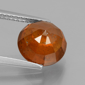 Granato essonite naturale arancione da 3,93 ct, taglio rotondo, SI