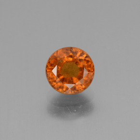 Granato essonite naturale arancione da 1,28 ct, taglio rotondo, VS-SI