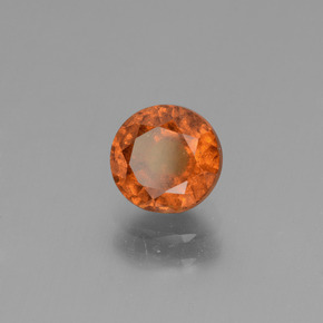 Granato essonite naturale arancione da 1,28 ct, taglio rotondo, VS-SI