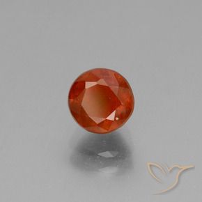 Granato hessonite Arancione Ambra naturale da 1.37 ct, Rotondo, VS-SI