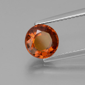 Granato essonite naturale arancione da 1,78 ct, taglio rotondo, VS