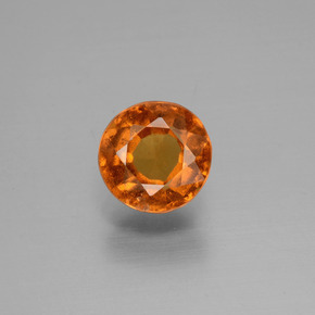 Granato essonite naturale arancione da 1,24 ct, taglio rotondo, VS