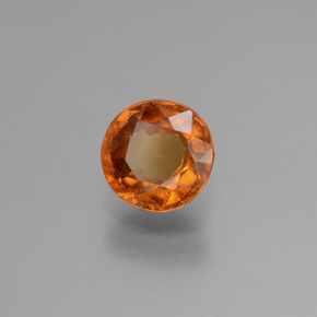 Granato essonite naturale arancione da 1,24 ct, taglio rotondo, VS