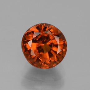 Granato essonite naturale arancione da 1,83 ct, taglio rotondo, VS