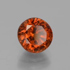 Granato essonite naturale arancione da 1,83 ct, taglio rotondo, VS