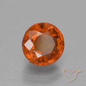 Granato hessonite Arancione Ambra naturale da 1.62 ct, Rotondo, VS-SI