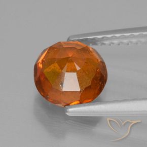 Granato hessonite Arancione Ambra naturale da 1.62 ct, Rotondo, VS-SI
