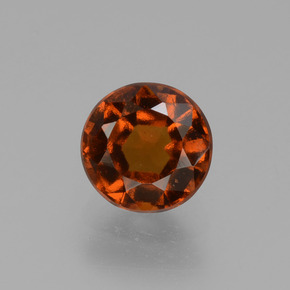 Granato essonite naturale arancione da 1,24 ct, taglio rotondo, VS