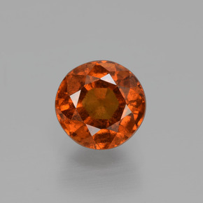 Granato hessonite Arancio cannella naturale da 1.36 ct, Taglio rotondo, VS