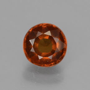 Granato hessonite Arancio cannella naturale da 1.30 ct, Taglio rotondo, VS