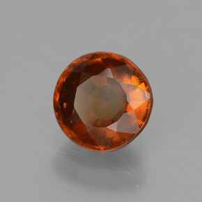 Granato hessonite Arancio cannella naturale da 1.30 ct, Taglio rotondo, VS