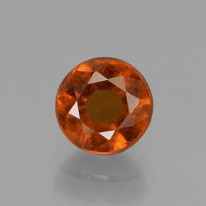 Granato essonite naturale arancione da 1,42 ct, taglio rotondo, VS