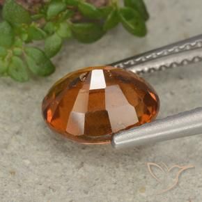 Granato hessonite Arancione scuro naturale da 2.22 ct, Ovale, VS