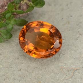 Granato hessonite Arancione scuro naturale da 2.38 ct, Ovale, VS-SI