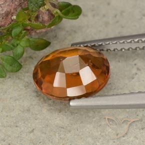 Granato hessonite Arancione scuro naturale da 2.38 ct, Ovale, VS-SI