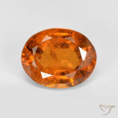 2.92ct Naturale Arancio Medio Granato hessonite, Ovale, VS-SI