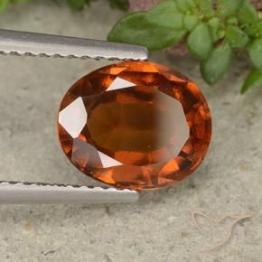 Granato hessonite Arancione scuro naturale da 2.61 ct, Ovale, VS