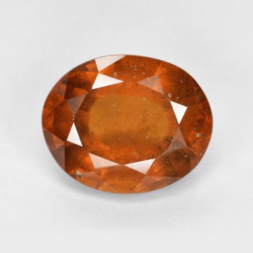 Granato essonite naturale arancione da 5,45 ct, taglio ovale, VS-SI