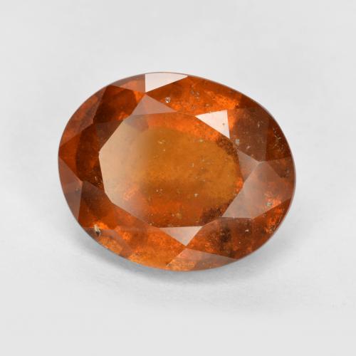 Granato essonite naturale arancione da 5,45 ct, taglio ovale, VS-SI