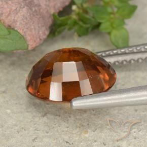 Granato hessonite Arancione scuro naturale da 2.84 ct, Ovale, VS