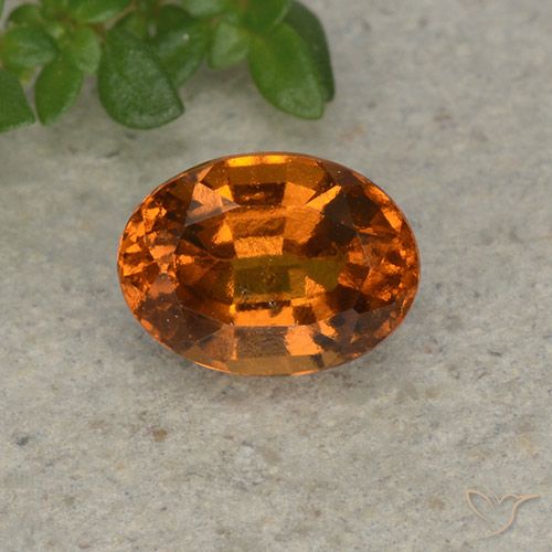 1.80ct Naturale Arancia Fuoco Granato hessonite, Ovale, VS-SI